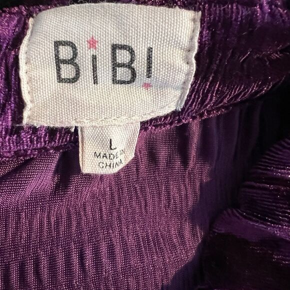 Bibi Women’s Velvet Top Large Smocked Tunic Whymsigoth - Picture 4 of 6